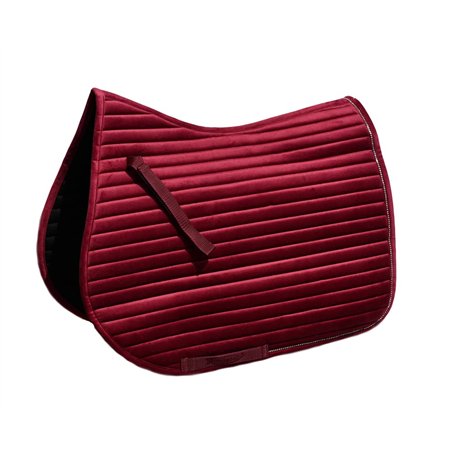 Rhinegold Diamante Channel Tapis de Selle matelassé pour Poney Bordeaux