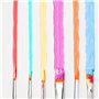 Kurtzy Set Pinceau Peinture et Palette en Bois (12 Pinceaux) Palette de Peintre Ovale - Peinture Acrylique, Huile et Aquarelle -