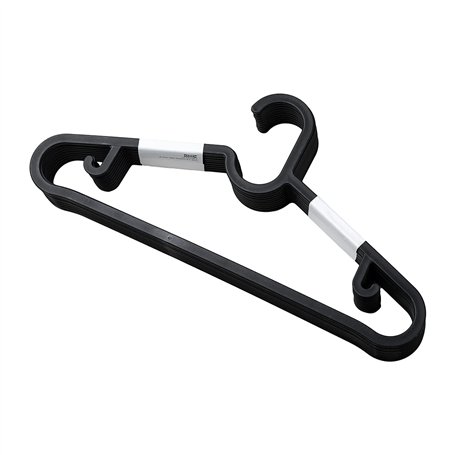 SPRUTTIG Lot de 10 cintres en Plastique Noir avec Crochet Fixe IKEA