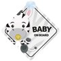 Panneau de voiture bébé zèbre à bord (bébé à bord) garçon ou fille thème animal non personnalisé