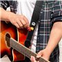 Tiger Sangle de guitare acoustique classique et espagnole Noir
