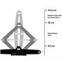 Heyner Cric à ciseaux pour voiture avec cliquet - Outil de levage d'urgence (2 tonnes)