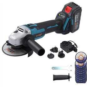 Meuleuse d'Angle Sans Fil Brushless 21V/18V KATSU FIT-BAT avec 4.0Ah Batterie et Chargeur