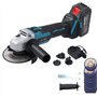 Meuleuse d'Angle Sans Fil Brushless 21V/18V KATSU FIT-BAT avec 4.0Ah Batterie et Chargeur