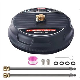 Aim Tools 15 Pouce Accessoire de Nettoyeur de Surface pour Nettoyeur Haute Pression 4000 PSI pour Le Nettoyage des Sols avec 2 x