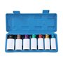 TOPWAY 1/2" Jeu de Douilles à Chocs pour Jantes Aluminium 7 Pièces 17/19/21/22/23/24/27mm, Acier au Chrome Vanadium, Outil de Ré