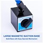 KATSU Indicateur de Test Cadran Jauge avec Base Magnétique et Ensemble de 22 Points Indicateurs, 0-10mm 0,01mm Précision Métriqu
