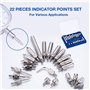KATSU Indicateur de Test Cadran Jauge avec Base Magnétique et Ensemble de 22 Points Indicateurs, 0-10mm 0,01mm Précision Métriqu