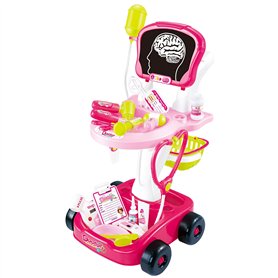 Rose pour Enfants Médecins Et Infirmières Set Médical Set de Jeux Chariot Jeux De Rôle 660-43