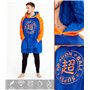 Dragon Ball Z Pull Plaid Homme - Sweat Oversize en Polaire