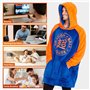 Dragon Ball Z Pull Plaid Homme - Sweat Oversize en Polaire