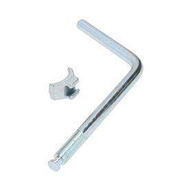 AB Tools Poignée de Serrage pour Roue Jockey Extra Longue et plaquette pour accouplements à nœuds Ifor Williams