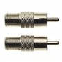 Adaptateur RCA Phono vers Femelle de Type F à Corps en Nickel, Lot de 2 - Adaptateur de Prise Phono vers TV coaxiale de Type F F