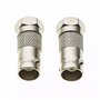 Adaptateur de Type F mâle vers BNC Femelle, Lot de 2 - Adaptateur de câble coaxial BNC mâle vers Femelle - F vers BNC mâle pour 