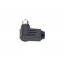 Lot de 10 fiches Phono coudées avec Broches nickelées et boîtier en Plastique Noir – Connecteur mâle à Angle Droit de 90 degrés,