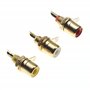 Keple Prises phono – Adaptateur jack pour boîtier RCA plaqué or avec borne à souder – Rouge
