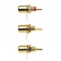 Keple Prises phono – Adaptateur jack pour boîtier RCA plaqué or avec borne à souder – Rouge, blanc et jaune – Codage couleur A/V
