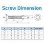 Vis à Métal 6.3mm Autotaraudeuses Torx à Tête Plate Autoperceuse (lot de 100) Utilisation Extérieure Avec Protection Anti-corros