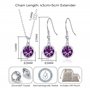 Philip Jones Ensemble collier et boucles d'oreilles avec pierre de naissance June (Alexandrite) créés avec des cristaux Zircondi