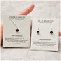 Philip Jones Ensemble collier et boucles d'oreilles avec pierre de naissance June (Alexandrite) créés avec des cristaux Zircondi