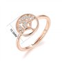 Philip Jones Bague Arbre de Vie en Or Rose créée avec des Cristaux autrichiens, En Or, En Or