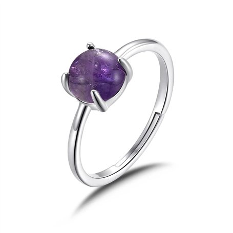 Philip Jones Bague Ajustable Améthyste