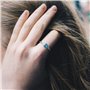 Philip Jones Bague en Cristal réglable Bleu Clair créée avec des Cristaux Zircondia®