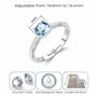 Philip Jones Bague en Cristal réglable Bleu Clair créée avec des Cristaux Zircondia®