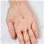 Philip Jones Collier plaqué or avec initiale lettre L créé avec des cristaux de zircon, Plaqué or, Cristal de zircondia®