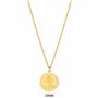 Philip Jones Collier Homme Acier Plaqué Or St Christophe