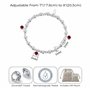 Philip Jones Bracelet à breloques extensible avec pierre de naissance du mois de janvier (grenat) avec boîte cadeau, Cristal, Cr