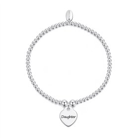 Philip Jones Bracelet élastique avec breloques en forme de cœur pour fille