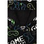 ThePyjamaFactory Game Over Sweat à capuche en polaire de luxe entièrement doublé pour garçons, couverture polaire surdimensionné