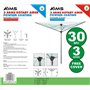 myAIMS Étendoir à linge rotatif 3 bras 3 bras en acier avec revêtement en poudre pliable pour le linge extérieur Système de para