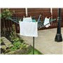 myAIMS Étendoir à linge rotatif 3 bras 3 bras en acier avec revêtement en poudre pliable pour le linge extérieur Système de para