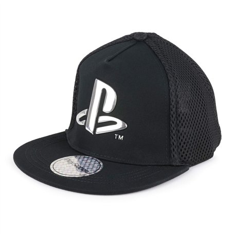Popgear Playstation Metallic PS Logo Jungen Snapback Cap