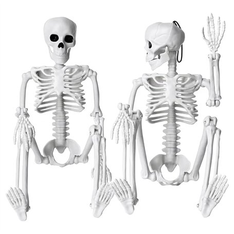 Boolavard Lot de 2 Décorations d'halloween en Forme de Squelette