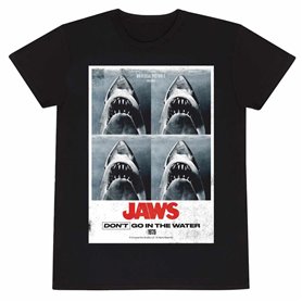 Jaws T Shirt à Manches Courtes Don´t Go in The Water Noir Unisexe