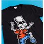 The Simpsons T Shirt à Manches Courtes Skeleton Bart Noir Unisexe