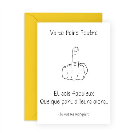 Central 23 Carte De Depart Drole Pour Homme Femme – Carte Felicitation Grossière Pour Un Nouvel Emploi Collège – Cadeau Pour Col