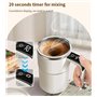 Panlouting Électrique Agitation Automatique Tasse à Café 380ML | Tasse Thermique avec Affichage de Température | Agitation Magné