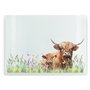 Highland Planche à découper rectangulaire en verre avec pieds antidérapants pour plan de travail Maman et veau Taille L 39 x 28