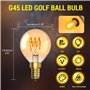 Aurax 2W Ampoule LED E14 Vintage G45, E14 Balle de Golf Ampoule 2W Équivalent 15W, Ampoule LED E14 Blanc Chaud 2200K, Rétro E14 