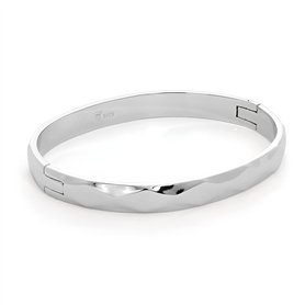 jewellerybox Bracelet Jonc Ovale Epais en Argent 925/1000