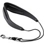 Sangle de cou en cuir véritable pour saxophone soprano ténor alto et clarinettes (noir)
