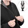 Sangle de cou en cuir véritable pour saxophone soprano ténor alto et clarinettes (noir)