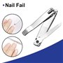 Keepaty Coupe-ongles en acier inoxydable robuste pour ongles épais des doigts et des orteils Argenté
