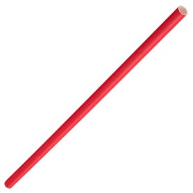 Lot de 250 pailles en papier solide Rouge 20