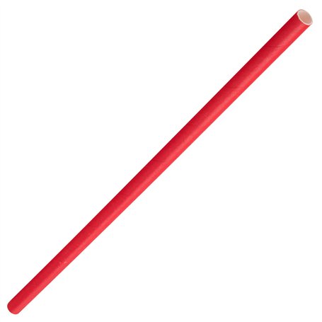 Lot de 250 pailles en papier solide Rouge 20