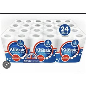 24 rouleaux d'essuie-tout Klassic | Fabriqué au Royaume-Uni